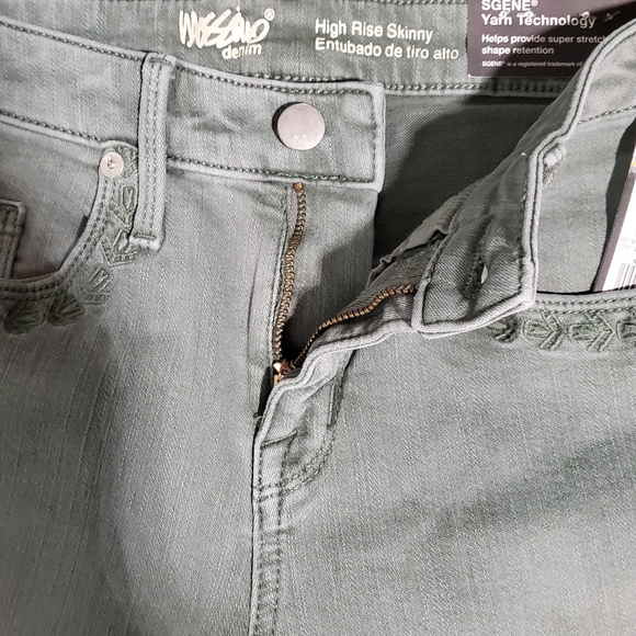 NWT | Mossimo High Rise Sage Green Skinny Jeans - Picture 7 of 8